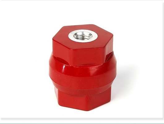 Tipo color rojo material eléctrico de Durm del conector M10*40mm PF del aislador de la barra de distribución